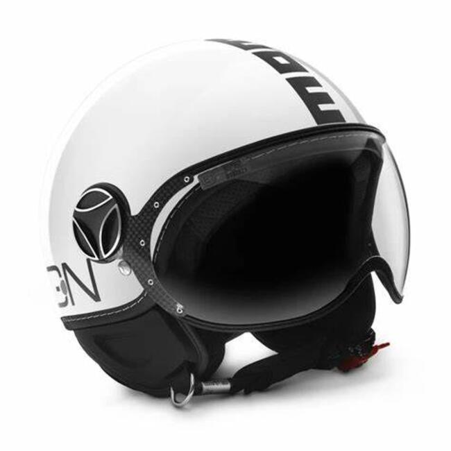 Momo Design Caschi Demijet White Glossy/black